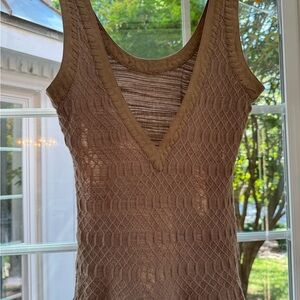 Gimmicks brown detailed tank top size Large